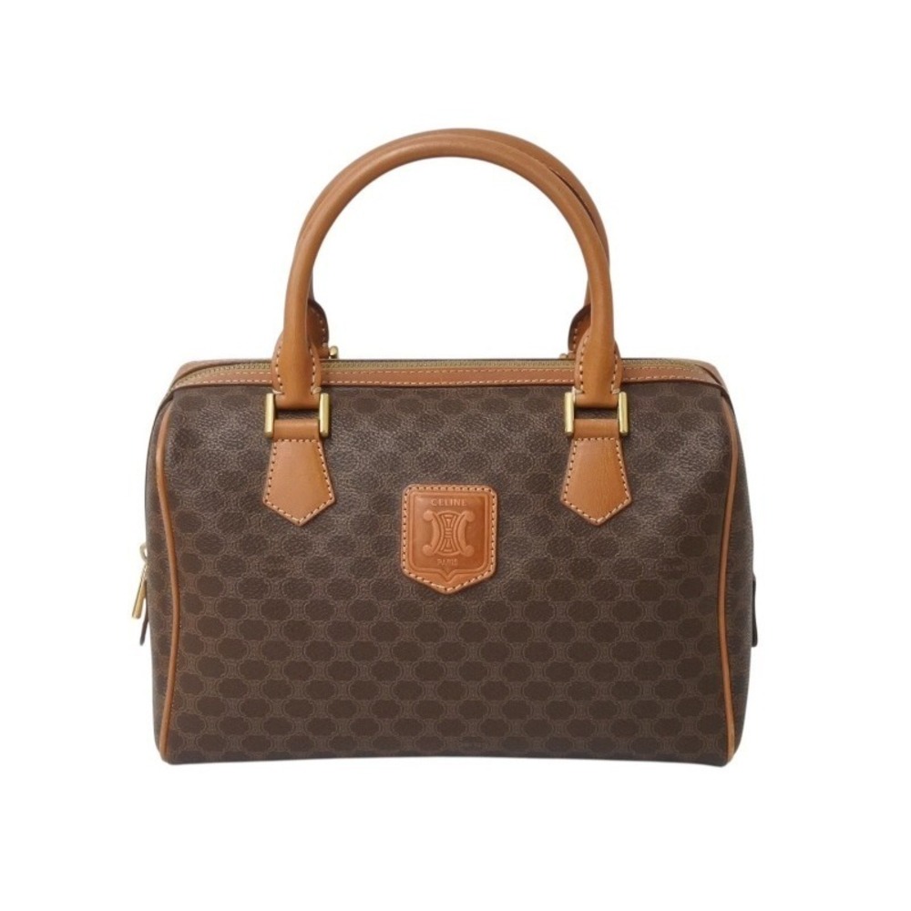 CELINE Speedy Handbag Boston Bag Macadam Brown